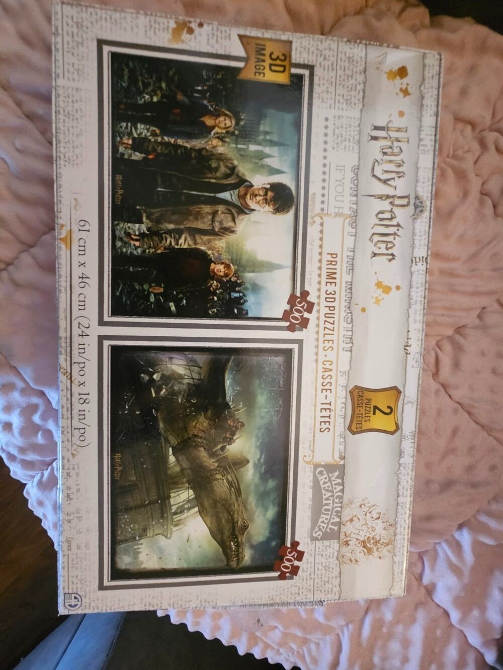 Harry Potter 3D Image Puzzle Wizarding World Twin Pack 500 Pcs Each(2 PUZZLES)